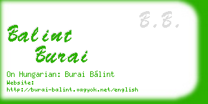 balint burai business card